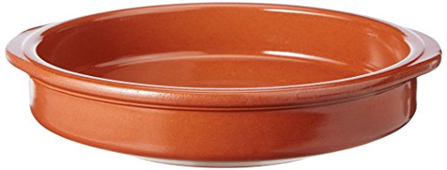Fackelmann Classico Casseruola In Terracotta, Ceramica, 26 X 24 X 5 Cm, Nero, Ciano, Magenta, Giallo, Rendement Standard