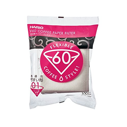 Filtri Di Carta Hario Per Macchina Da Caffè Con Gocciolatore V60, Compatibile Con La Misura 01, Bianco, Confezione Da 100, 1-100 Pezzi
