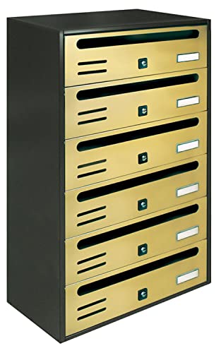 Alubox Cassetta Postale Cubo C6R/O Orizzontale Oro