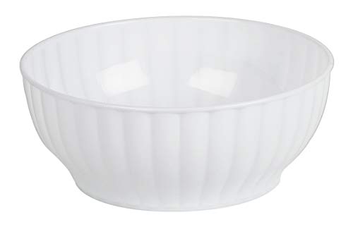 Mobil Plastic - Insalatiera In Plastica Diametro 22 Cm - Bianco Neutro