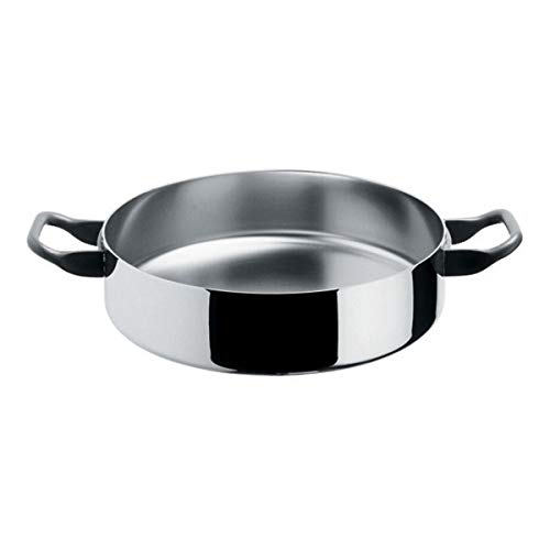Alessi 90102/28 T La Cintura Di Orione Casseruola Bassa A Due Manici, Trilamina, Acciaio