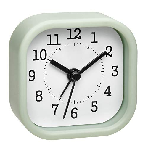 Tfa Dostmann Mini Sveglia Analogica 60.1035.04, Ideale Come Sveglia Da Viaggio, Con Sveglia, Piccola E Maneggevole, Colore: Verde Pastello, 52 X 23 X