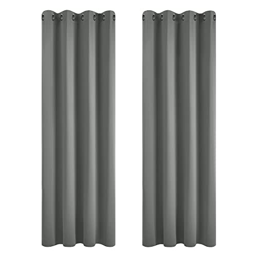 Deconovo Tende Per Interni Oscuranti 2 Pezzi 290 Cm Altezza, Tende Camera Da Letto Coprente Moderne Con Occhielli, 140X290 Cm (Larghezza X Altezza), G