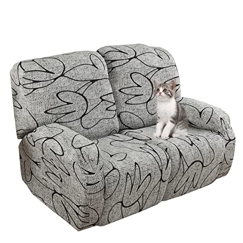 Jaotto Copridivano Relax 2 Posti Reclinabile, Fodere Copripoltrona Relax 1 Posto Universale Con Tasche, 6-Pezzi Copridivano Fantasia Lavabile, Copertu