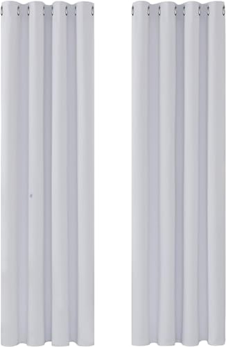 Deconovo Tende Oscuranti Per Interni 2 Pezzi 245 Cm Altezza, Tende Soggiorno Moderne Termiche Per Casa, Con Occhielli, 140X245 Cm (Larghezza X Altezza
