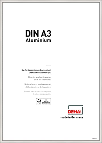 Deha Design Cornice In Alluminio Boston, 29,7X42 (A3) Cm, Argento