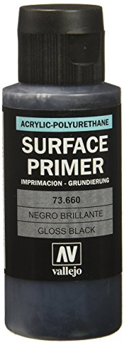 Acrylicos Vallejo Vj73660 60 Ml "Gloss Black Primer" Colore Metallo