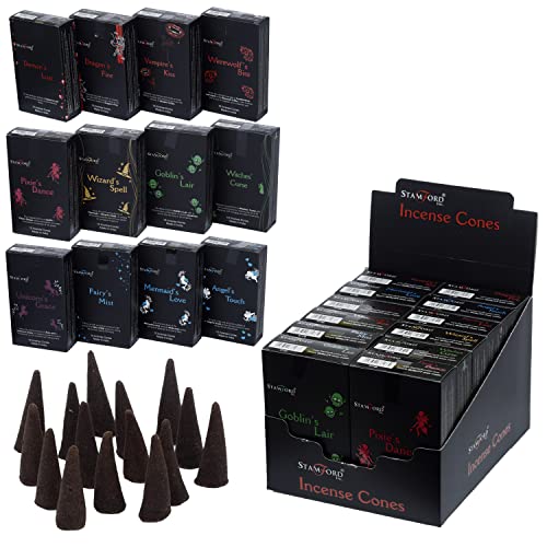 37352 Coni D'Incenso Stamford Premium Hex - Set Regalo 12 Pacchetti - Mitologico