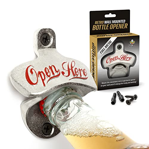 Iggi Retro Parete Beer Bottle Opener, Argento