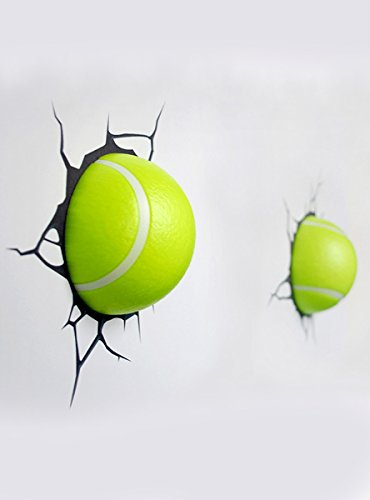 14202 3D Deco Light - Decorative Lampada Led Design 3D 2 Palle Da Tennis