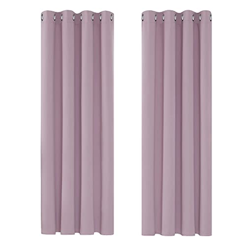 Deconovo Tende Oscuranti Per Interni 2 Pezzi 175 Cm Altezza, Tende Termiche Isolanti Con Occhielli Per Soggiorno Moderne, 140X175 Cm (Larghezza X Alte