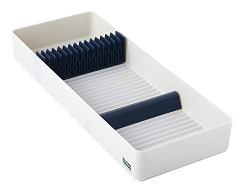 Kuhn Rikon Wave Safe Store - Organizer Per Coltelli, 25 Cm, Colore: Bianco