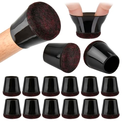 Useng 24Pezzi Gommini Tappi Per Sedie,Tappi Feltrini Per Sedie Silicone,Feltrini Sedie Silicone,Cappucci Per Gambe In Gomma Gommini Per Sedie Rotondi,