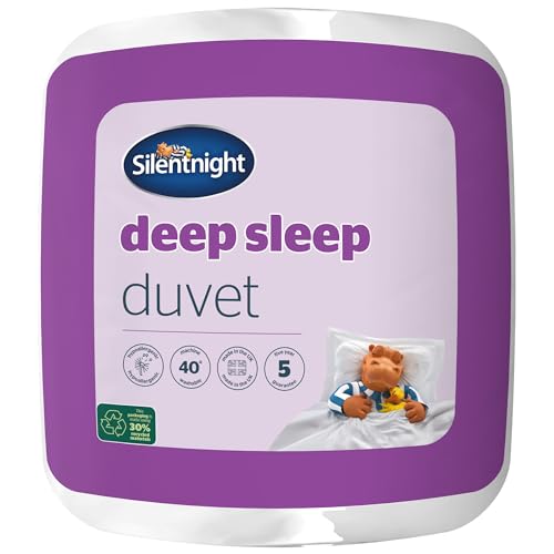 Silentnight Deep Sleep-Piumino Da 7,5 Tog, 80% Poliestere, 20% Cotone, Bianco, 9,5 B(M) Us Donna / 7, Doppio