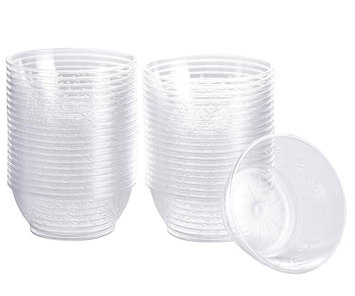 Matana - 40 Ciotoline Da Dolce In Plastica Rigida Trasparente (150Ml) - Ciotoline Monoporzione Riutilizzabili Per Feste - Dessert, Salse, Finger Food,