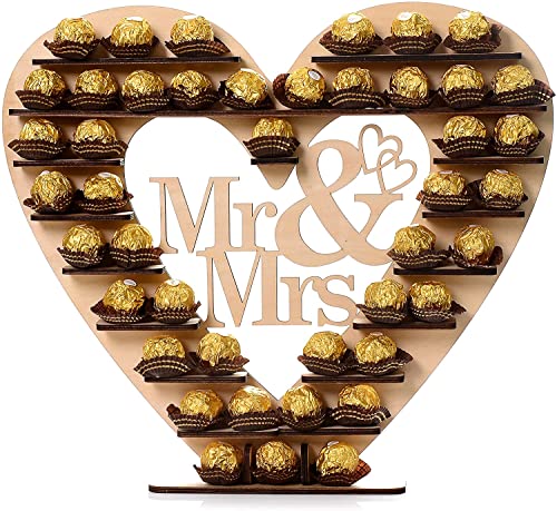 Asvp Shop "Mr & Mrs Ferrero Rocher Heart Display Stand Centrotavola Perfetto Per Feste, Matrimoni E Candy Bars