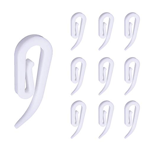 Ccucky 100 Pezzi Ganci Per Tende In Plastica Bianca Per Tenda Per Porta, Tenda Per Finestra E Tenda Per Doccia
