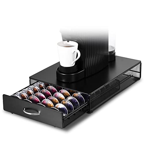 Sysyly Porta Capsule Di Caffè, Supporto Per Capsule Di Stoccaggio, Cassetto Per 40 Capsule, Supporto Per Cialde Di Caffè, Cassetto Compatibile Con Nes