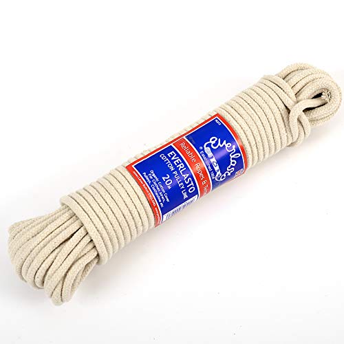 Everlasto Corda Per Stendibiancheria In Cotone Naturale, 5,5 Mm X 10 M