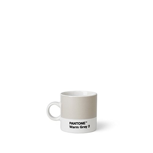 Copenhagen Design Pantone Espresso, Small Coffee Cup, Fine China (Ceramic), 120 Ml, Grey, Warm Gray 2, 6.2 Cm