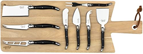 Laguiole Style De Vie Set Di Coltelli Da Formaggio, Premium Line, 8 Pezzi, Con Bordo
