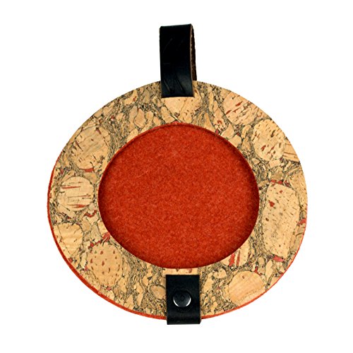 Elena Kihlman Korkki Cornici Portafoto Oblò, Legno, Arancio, 20X16X1 Cm