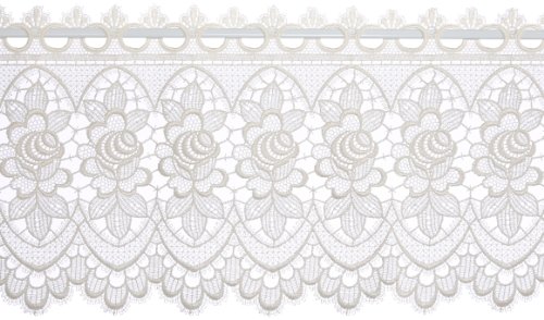 Plauener Spitze By Modespitze, Tendina Decorativa, Altezza 32 Cm, Bianco (Creme), Larghezza: 112 Cm
