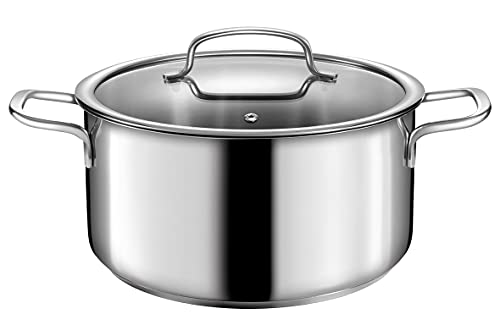 Tescoma Optima Casseruola Con Coperchio, Diametro 24 Cm, 5.0 L, Acciaio Inox