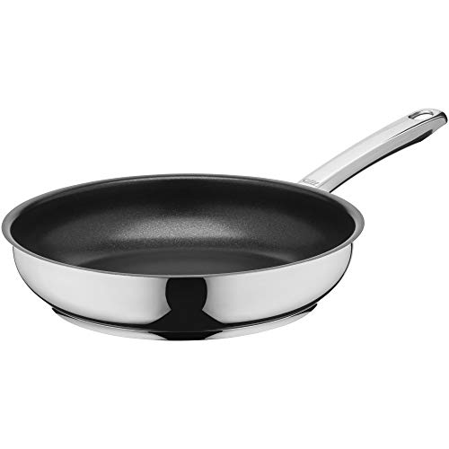 Silit Calabria - Padella Per Cottura A Induzione, 24 Cm, In Acciaio Inox, Con Manico In Acciaio Inox, Resistente Al Forno, Per Una Cottura Delicata