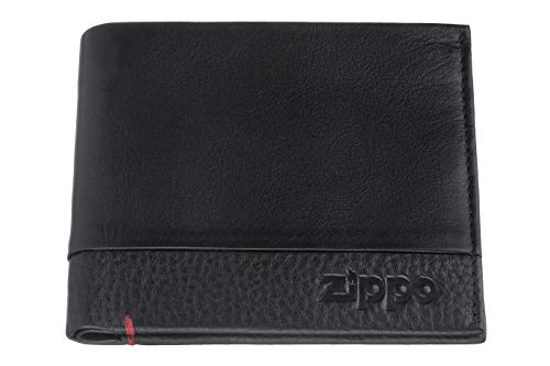 Zippo Nappa Leather Credit Card Wallet Portamonete 10 Centimeters Nero (Black)