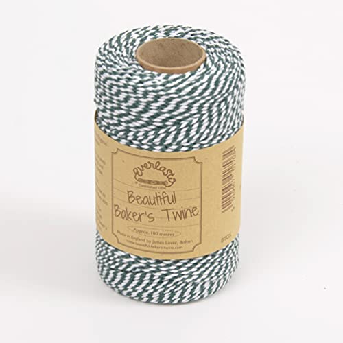 Everlasto Bakers Twine Originali 100M Bobine, Cotone, Verde Muschio, 2 Mm, 100 Unità