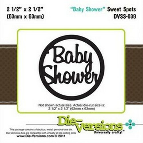 Die-Versions Sweet Spots Die-Baby Shower, 2.5"X2.5"