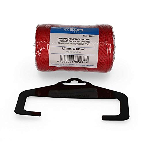 Écheveau Tressé Edm Rouge Polypropylène