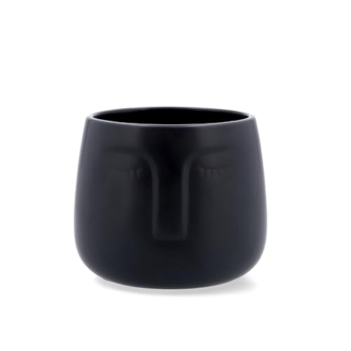 Vinthera Moa Vaso Nero Con Facce, Ø13,5 X 13 Cm
