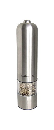 Nerthus Vin Bouquet Fih 012 - Macina Sale/Pepe In Acciaio Elettrico Con Luce Indicatrice 26 Cm, Colore Acciaio Inox