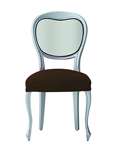 Eysa Italia Teide 6 Coprisedia Bielastica, Poliestere-Cotone, Marrone, De 45 A 50 Cm, 6 Unità