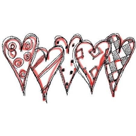Art Stamps - Timbro Lm, Motivo: 5 Cuori