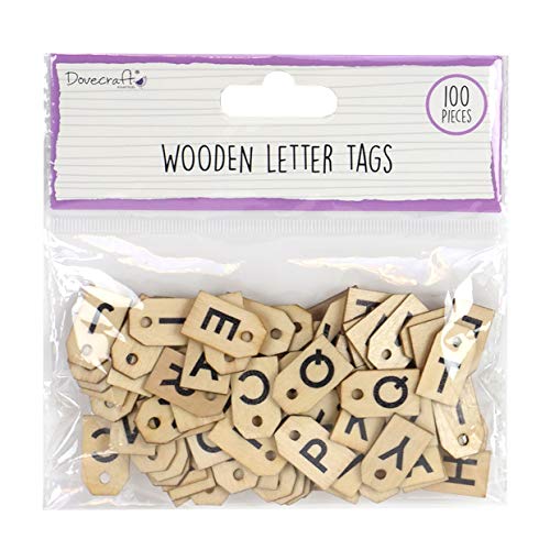 Dovecraft Dcbs215 Wooden Letter Tags, Multifarben, One Size