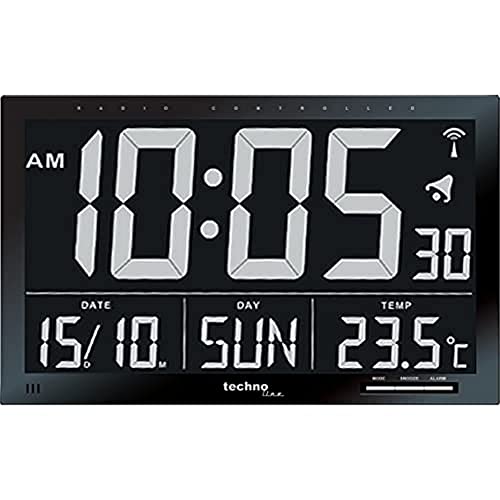 Technoline Ws 8007 Orologio Radio, Nero, 36.8X2.9X22.8 Cm