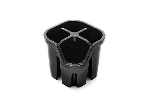 Addis 517939 - Scolapiatti Con 4 Scomparti, Colore: Nero, 14 X 14 X 13 Cm