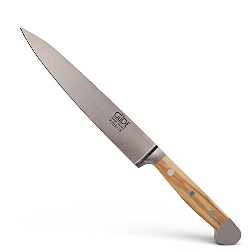 Güde Solingen - Coltello Per Filettare Forgiato, 18 Cm, Legno D'Ulivo, Alpha-Olive - Doppio Collarino, Fatto A Mano In Germania