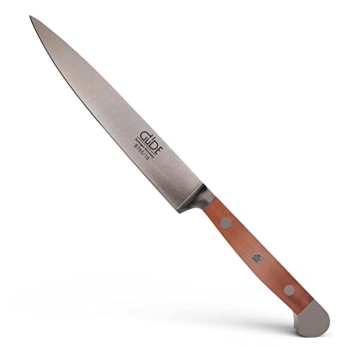 Güde Solingen - Coltello Da Cuoco Forgiato, 16 Cm, Legno Di Pero, Alpha-Birne - Doppio Collarino, Fatto A Mano In Germania