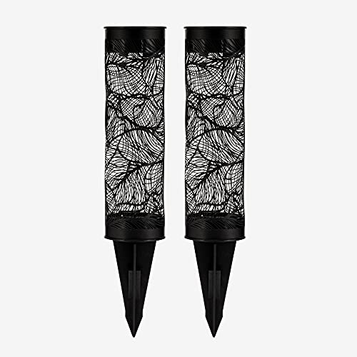 Paulmann Sunshine Gloss Earth Spike Outdoor Pauleen 48163 Paletto Set Da 2 Per Balcone O Giardino Nero Illuminazione Esterna Metallo, Plastica Solare