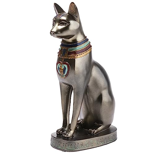 Lachineuse Grande Statuetta Dea Gatto, Resina, Bastet Chat, 19 Cm De Hauteur