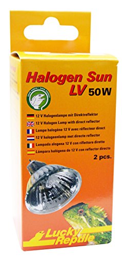 Lucky Reptile Hsl 10 Alogene Sun Lv Confezione Doppia 1 Radiatore Termico-Lampada A Luce Solare, Bianco, 50W