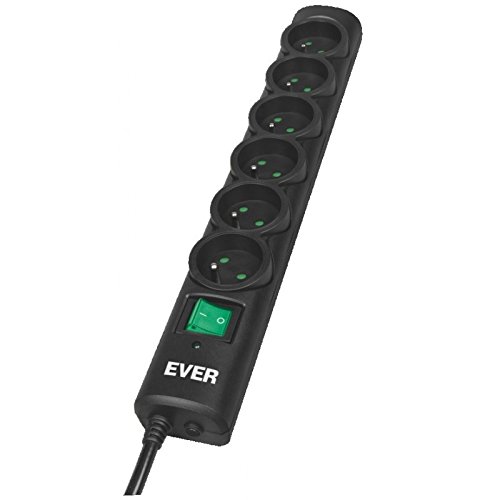 Ever Optima 5M Black 6 Ac Outlet(S) 250 V