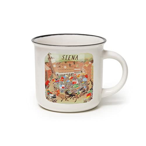 Legami - Tazza In Porcellana New Bone China, A Fondo Piatto, 350 Ml, Tema Siena