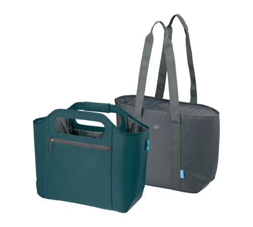 Alfi Iso Bag 2In1 23 Litri, Sea Pine, Borsa Frigo Termica In Poliestere Con Borsa Di Trasporto Extra, Borsa Da Spesa Isolata, Piscina, Sauna, Borsa Is