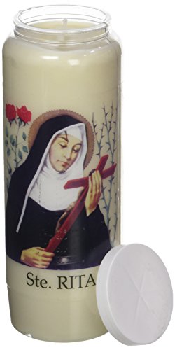 Hautekiet 8685934 St. Rita Candela 9 Giorni Bianco 6,8 X 20 Cm