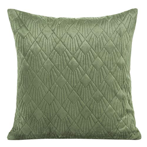 Eurofirany, Federe Divano, Cuscini Decorativi, Confezione Doppia, Set Da 2 Pezzi, Schwarz + Grün, 45 X 45 Cm